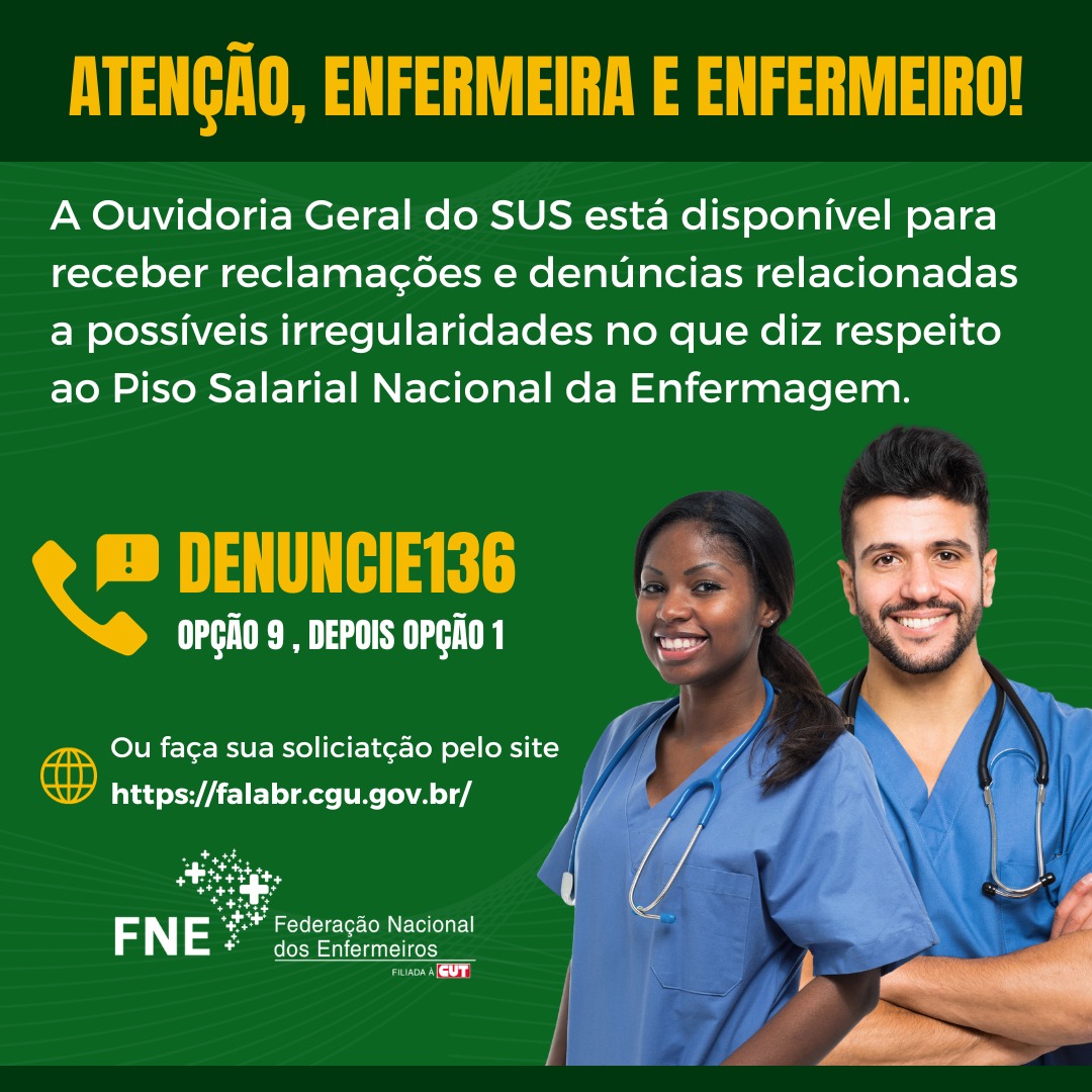 Atenção, Enfermeira e Enfermeiro!