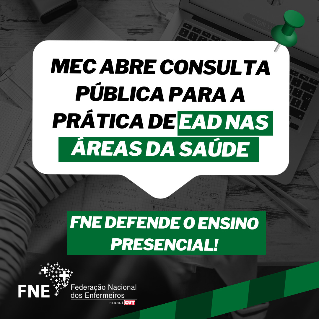 MEC ABRE CONSULTA PÚBLICA PARA A PRÁTICA DE EAD NAS ÁREAS DA SAÚDE