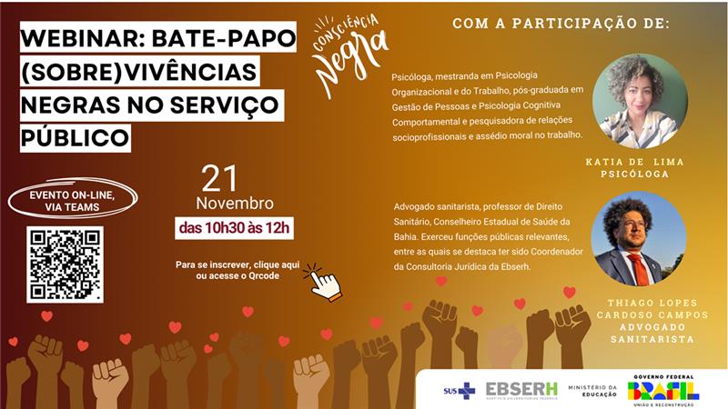 WEBINAR: Bate-papo (sobre) vivências negras no serviço público