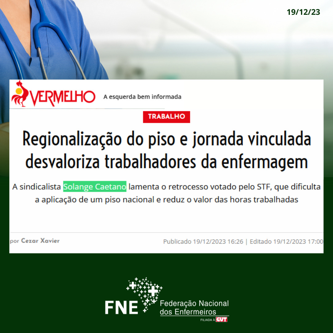 Regionalização do piso e jornada vinculada desvaloriza trabalhadores da enfermagem