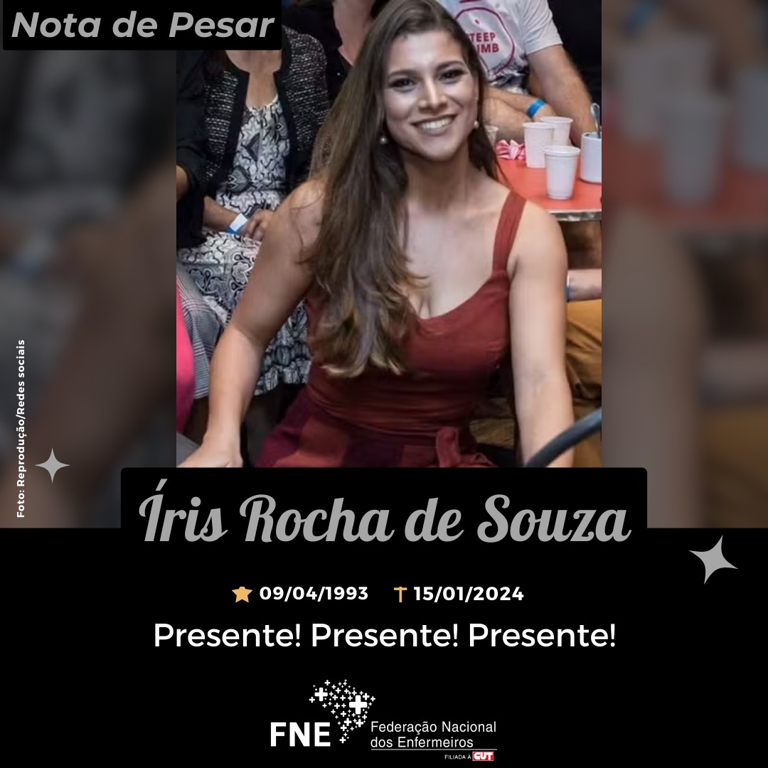 Nota de pesar - FNE - Íris Rocha de Souza