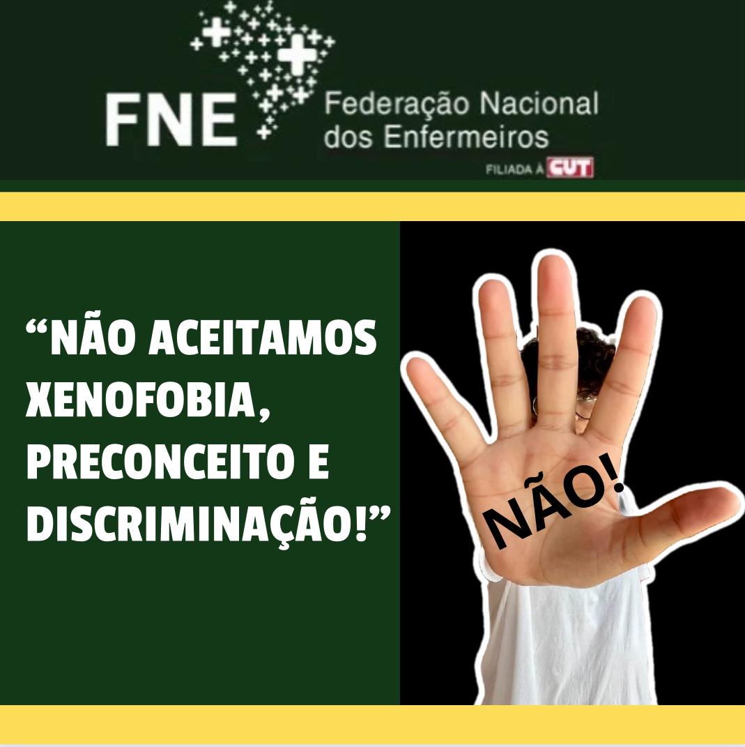 Não aceitamos xenofobia, preconceito e discriminição!