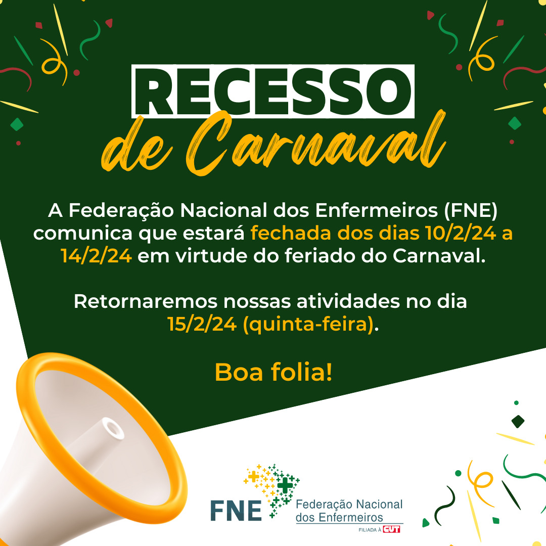 Comunicado: recesso de carnaval 