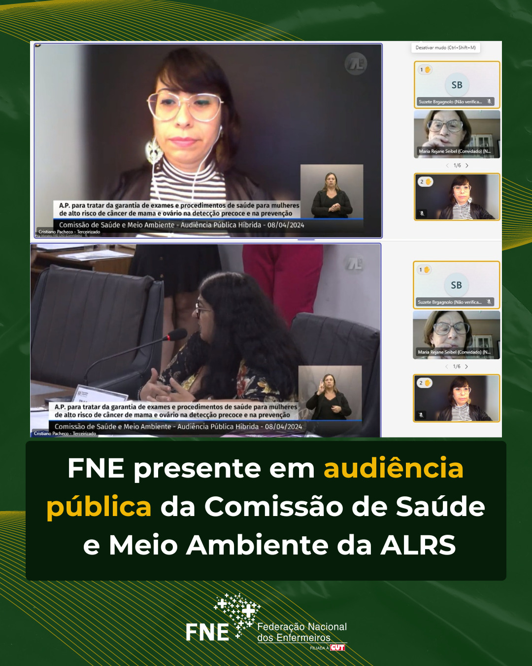 FNE presente em audiência pública da Comissão de Saúde e Meio Ambiente da ALRS