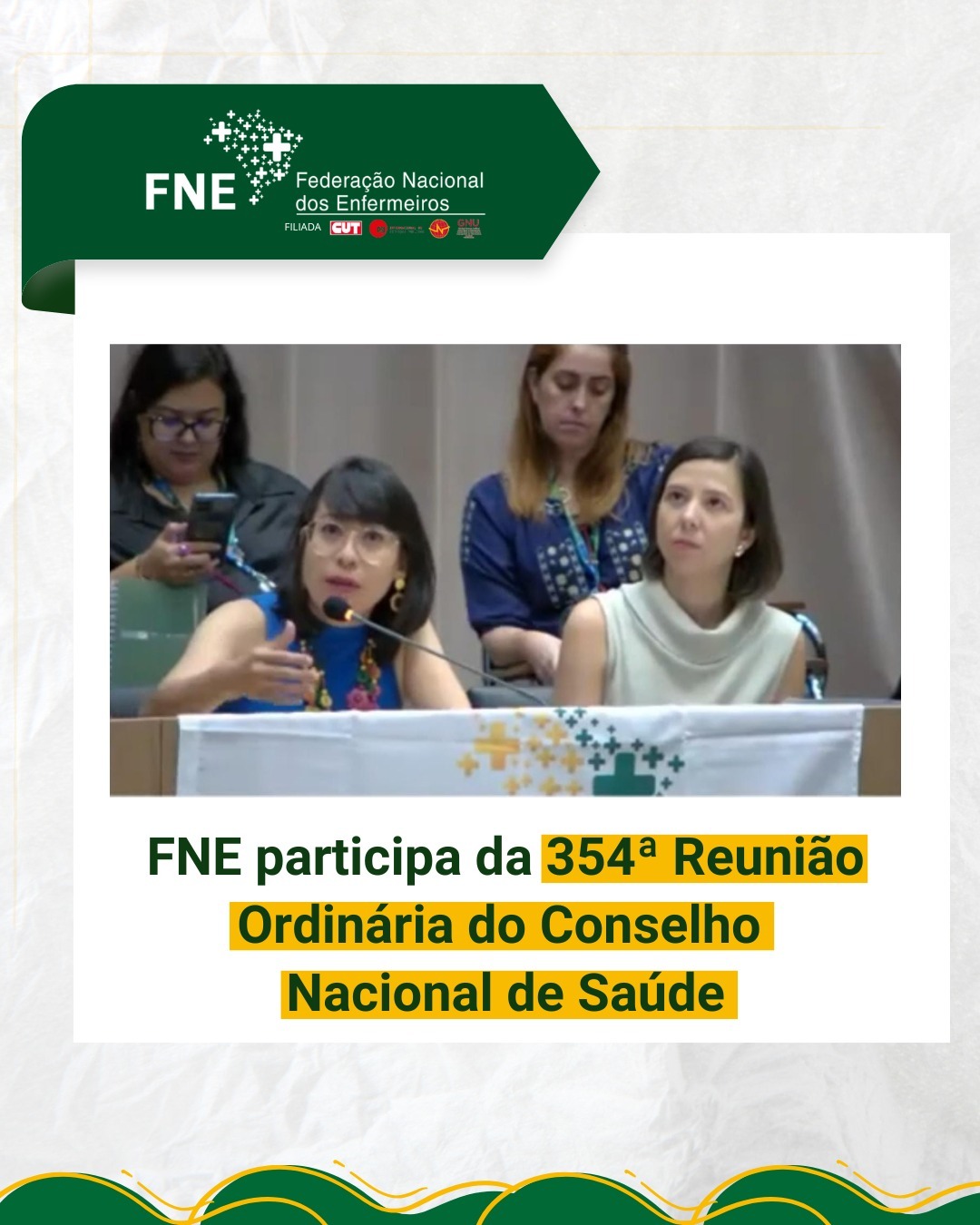 FNE presente na 354ª Reunião Ordinária do CNS