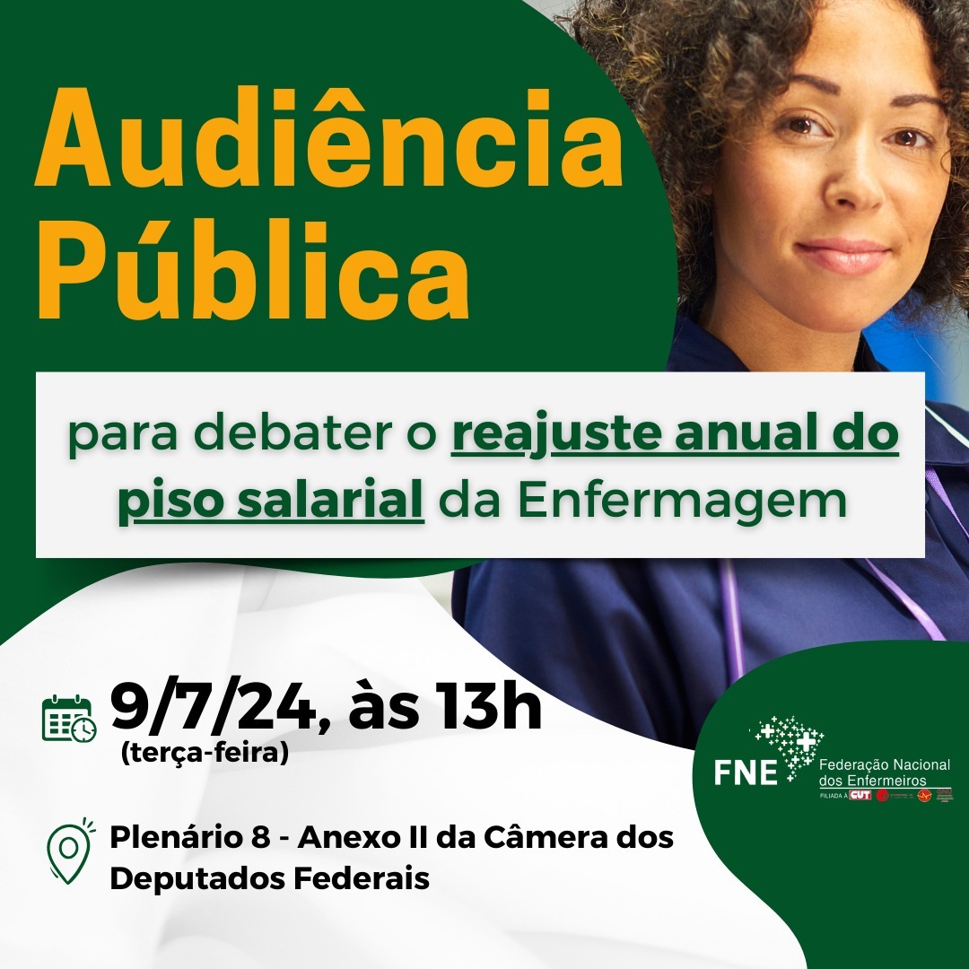 Audiência Pública para debater o reajuste anual do piso salarial da enfermagem
