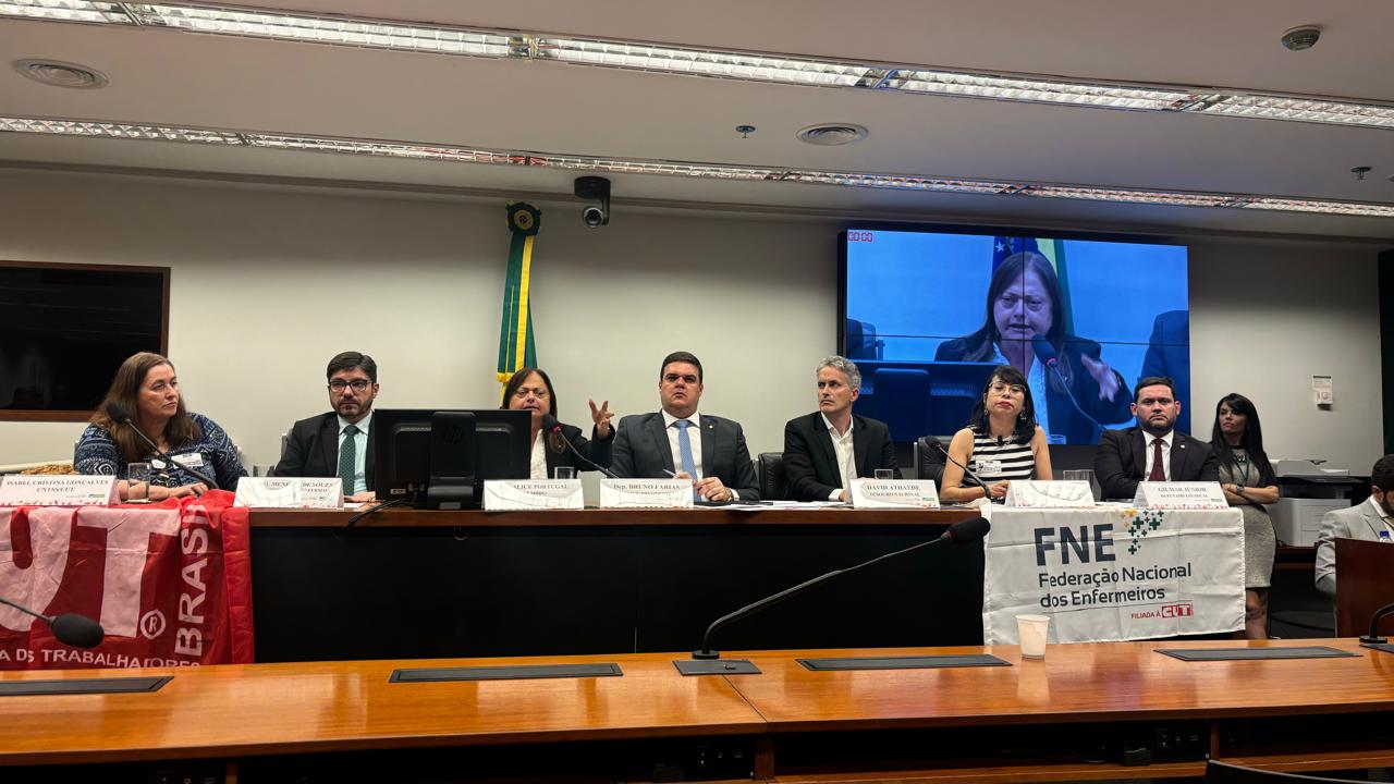 FNE, Fórum e entidades da Saúde debatem, na Câmara dos Deputados, o reajuste do piso salarial da enfermagem