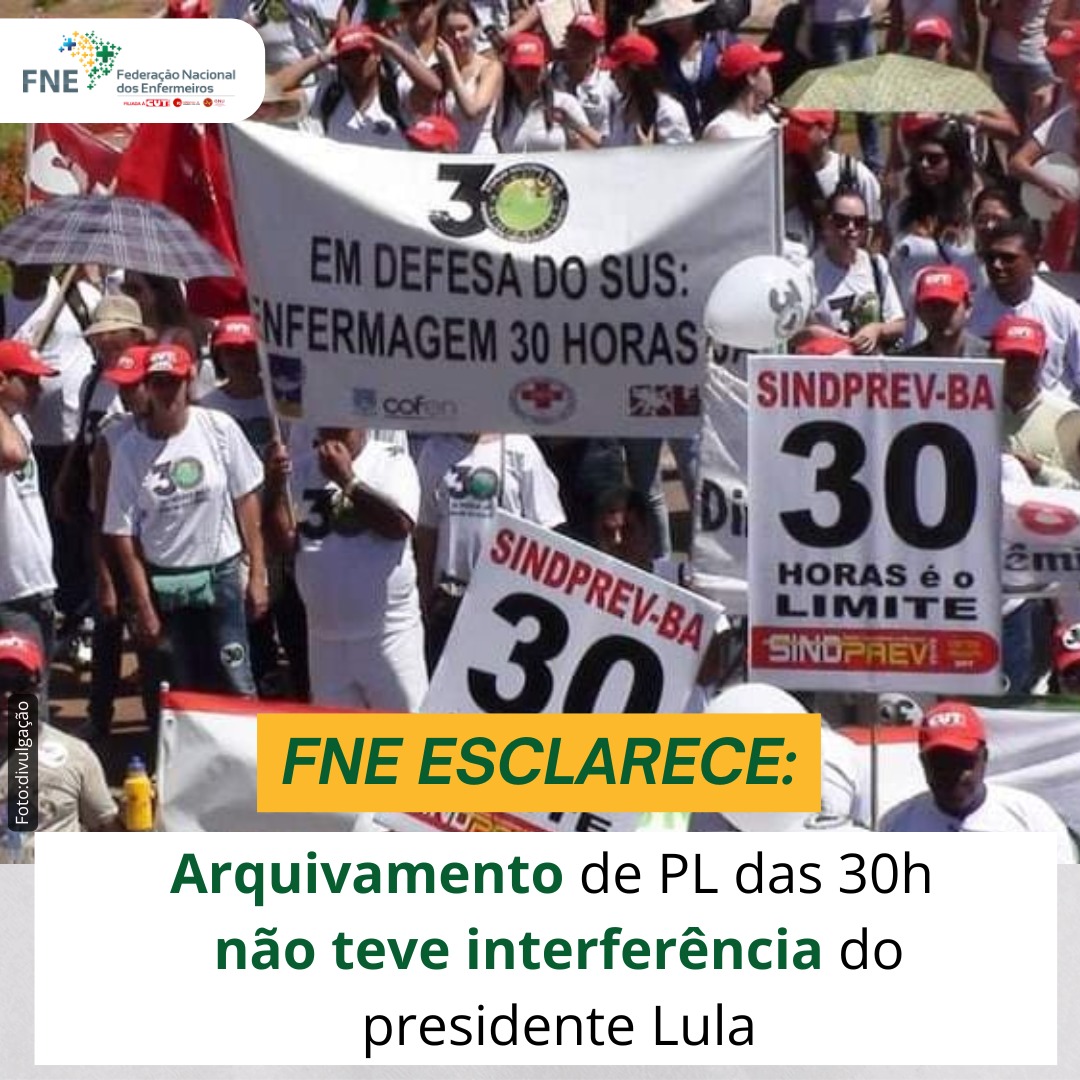 FNE Esclarece: Arquivamento do PL das 30 Horas Não Teve Interferência de Lula