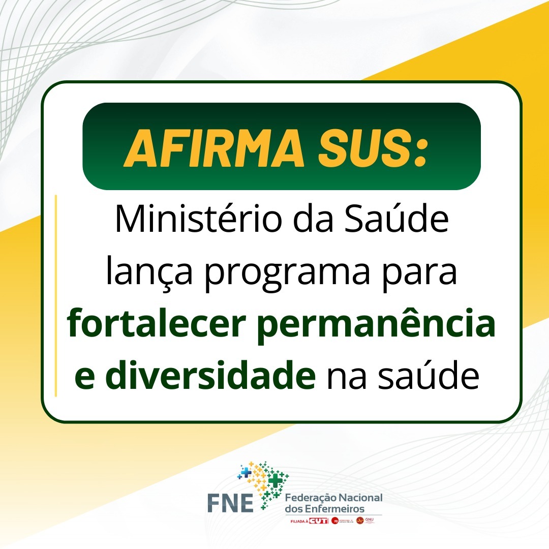 Afirma SUS: Ministério da Saúde lança programa para fortalecer permanência e diversidade na saúde