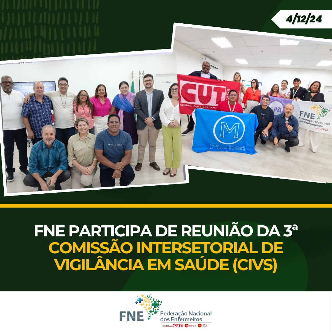 FNE presente  na 3ª Reunião Presencial da Comissão Intersetorial de Vigilância em Saúde