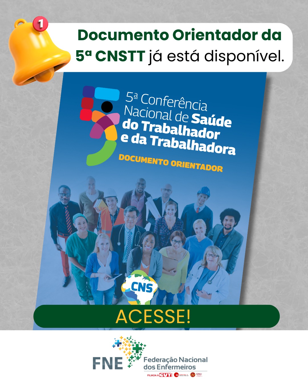 Documento Orientador da 5ª CNSTT já está disponível