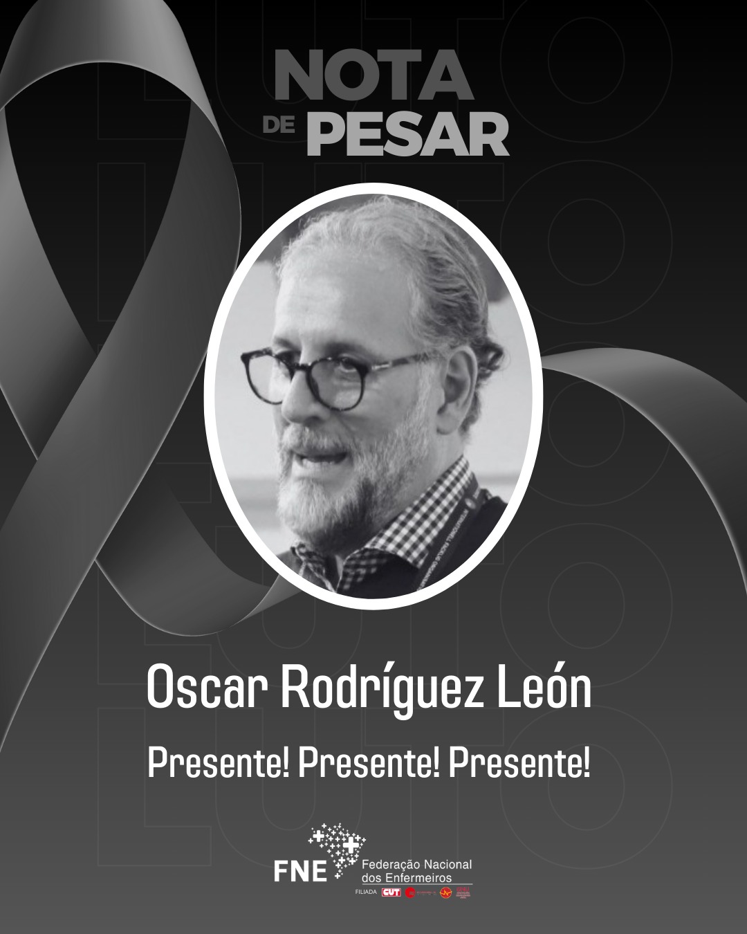 Nota de pesar - Oscar Rodríguez León