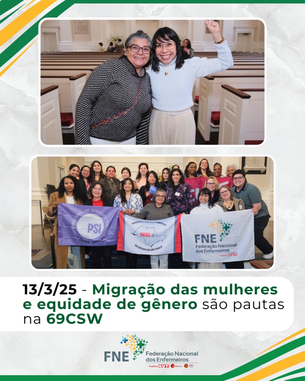 Migração das mulheres e equidade de gênero são pautas na 69CSW