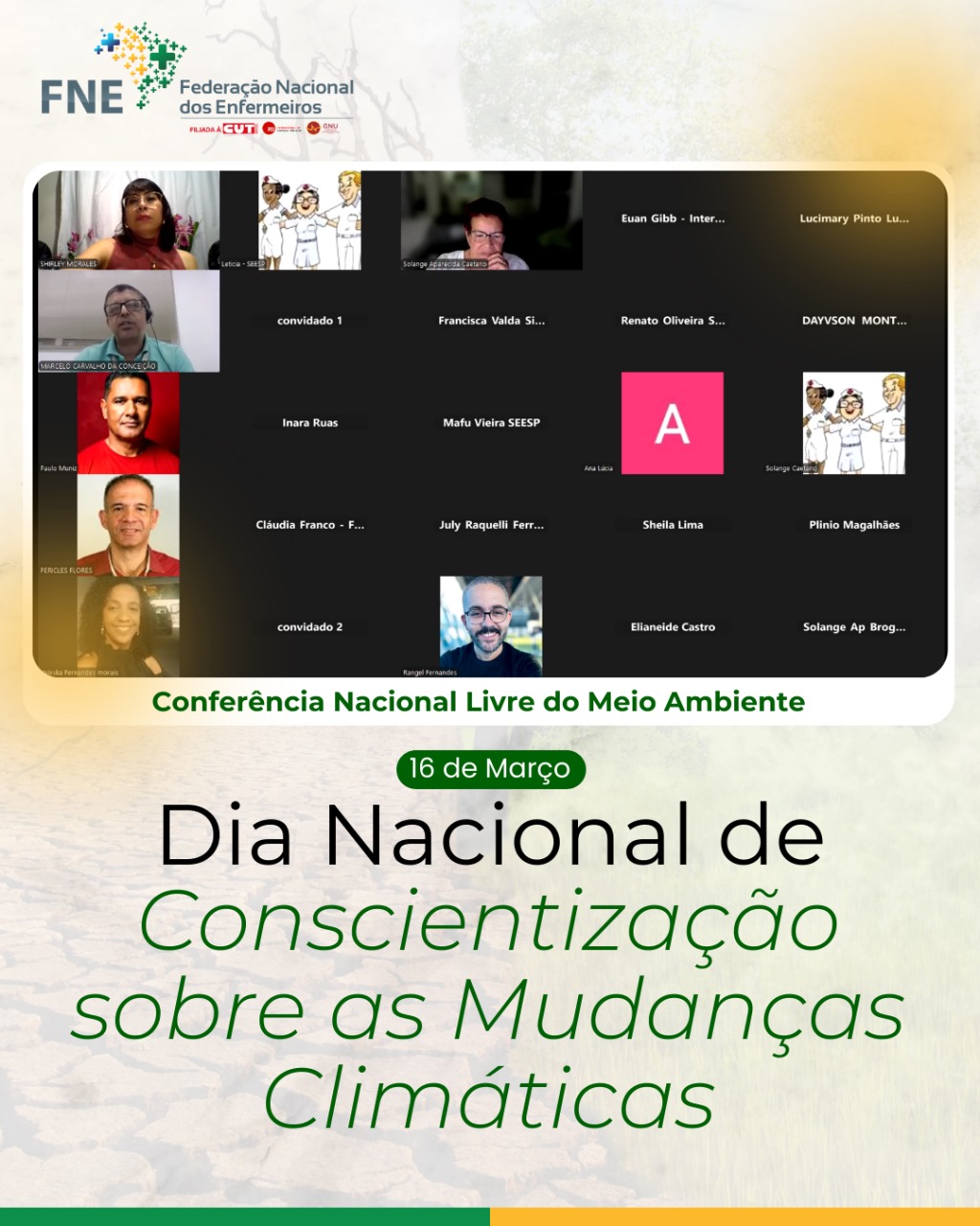 16/3 - Dia Nacional de Conscientização sobre as Mudanças Climáticas