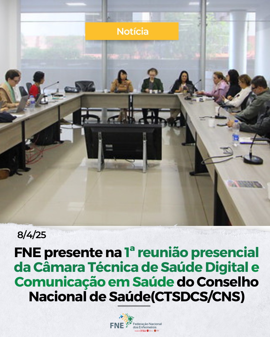 FNE presente na 1ª reunião presencial da Câmara Técnica de Saúde Digital e Comunicação em Saúde do Conselho Nacional de Saúde(CTSDCS/CNS)
