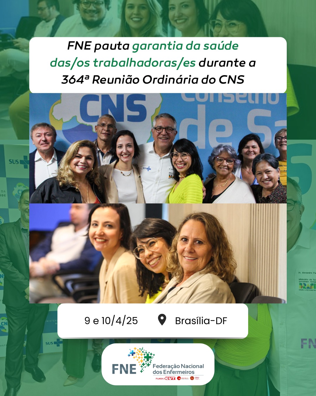 FNE pauta garantia da saúde das/os trabalhadoras/es durante a 364ª Reunião Ordinária do CNS