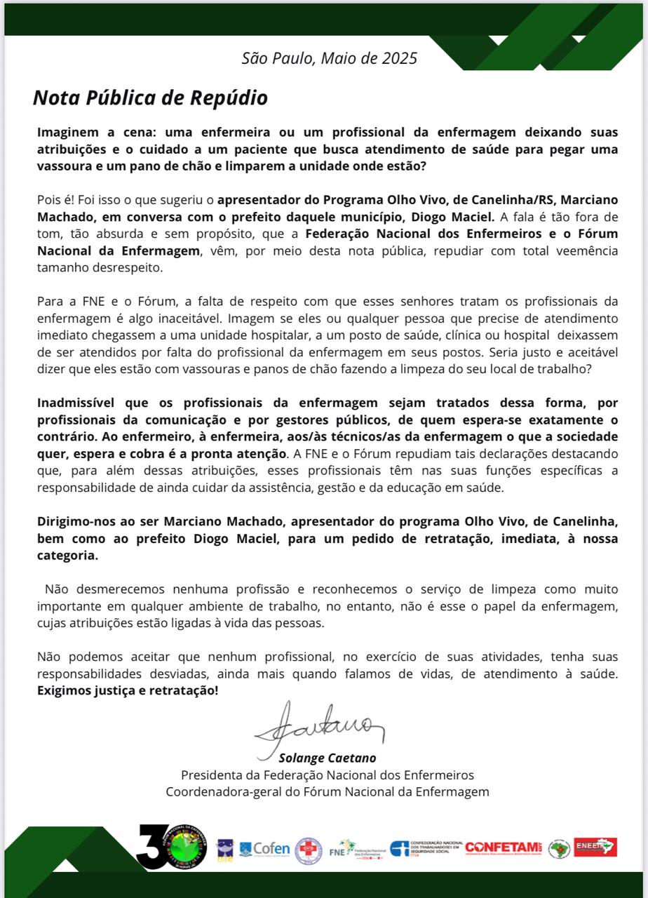 Nota pública de repúdio