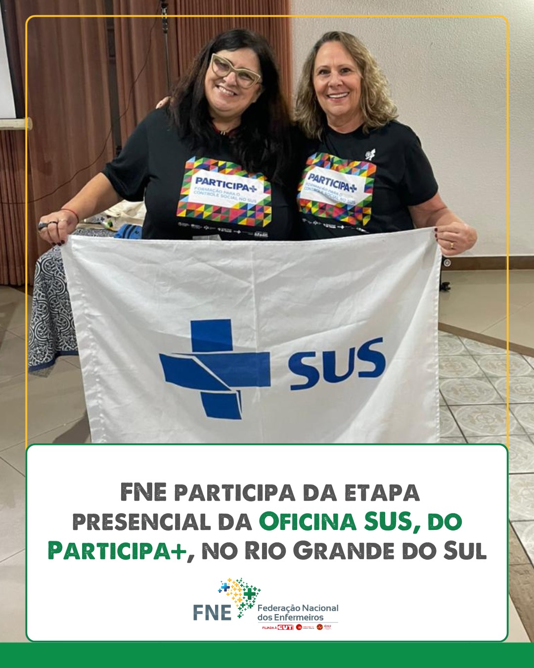 FNE participa da etapa presencial da Oficina SUS, do Participa+, no Rio Grande do Sul