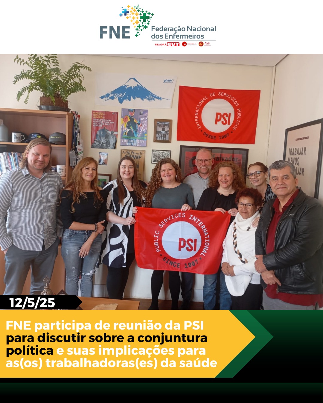 FNE participa de reunião da ISP para discutir a conjuntura política e suas implicações para as(os) trabalhadoras(es) da saúde