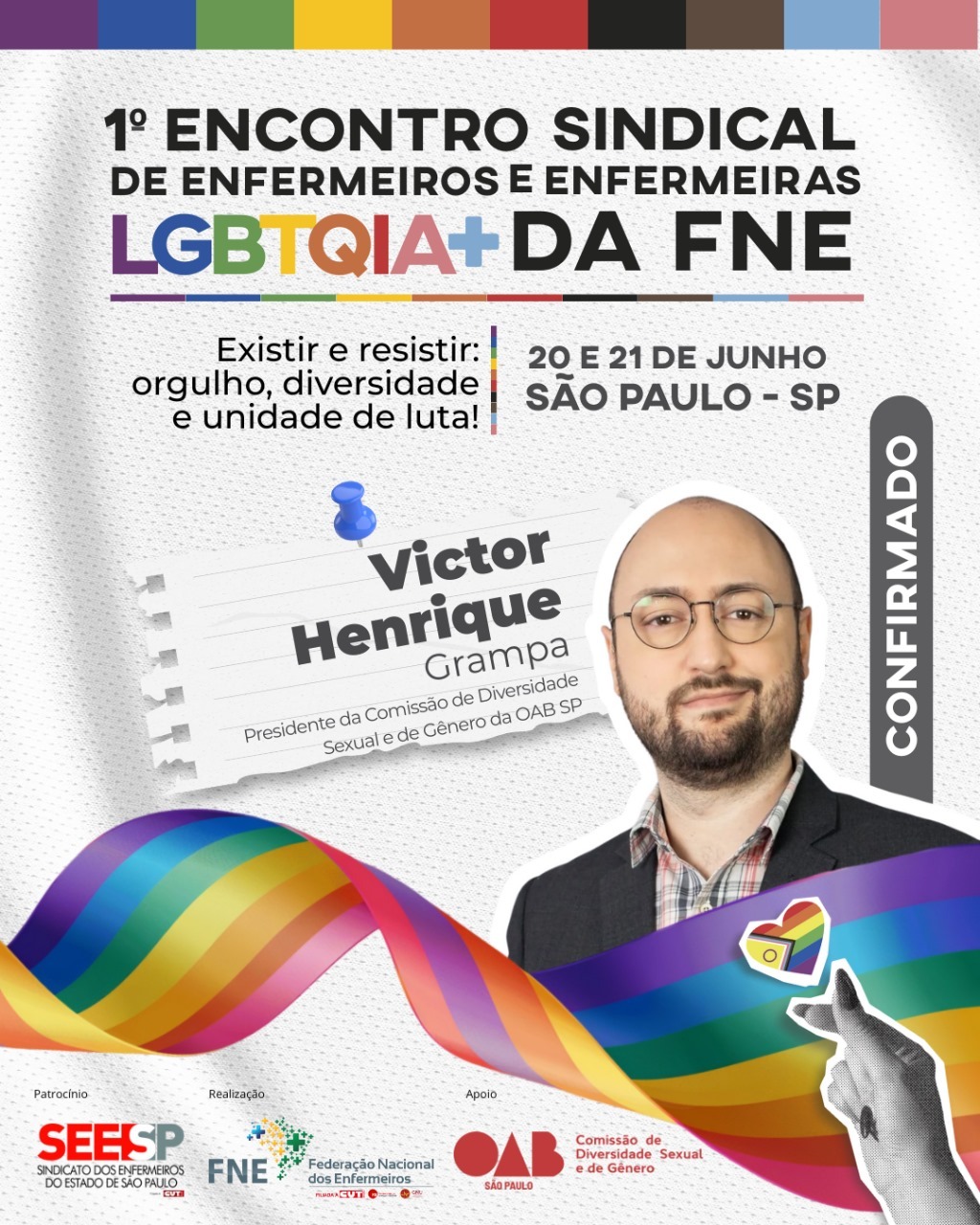 1º Encontro Sindical de Enfermeiros e Enfermeiras LGBTQIA+ da FNE