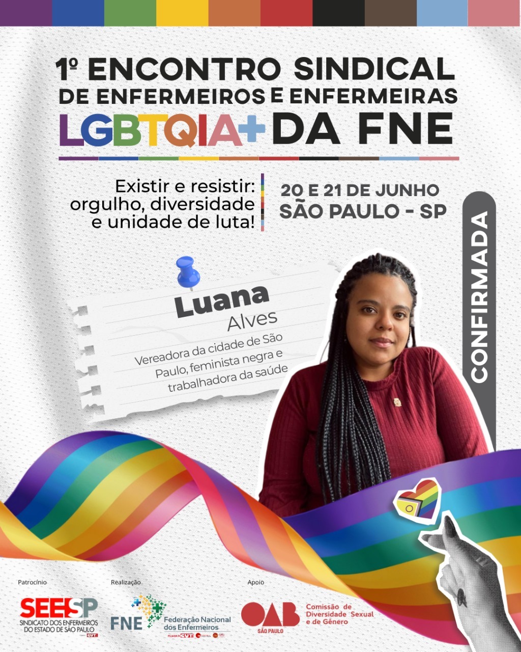 1º Encontro Sindical de Enfermeiros e Enfermeiras LGBTQIA+ da FNE