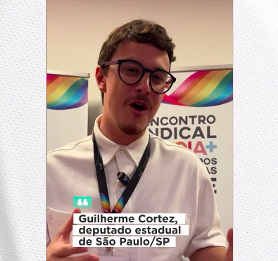 O deputado estadual de São Paulo/SP, Guilherme Cortez, fala de sua alegria em poder contribuir para o debate.