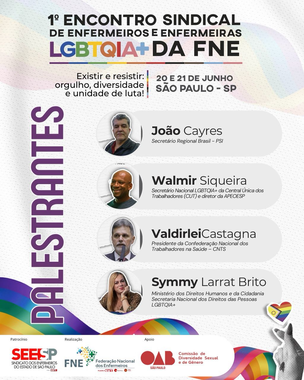 Palestrantes confirmados