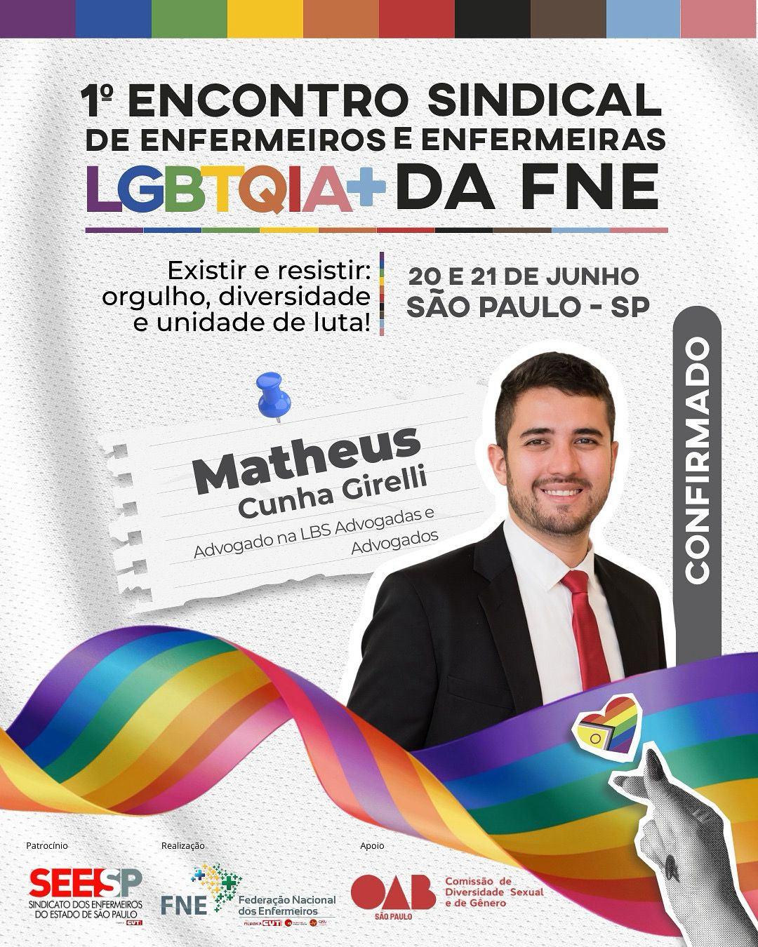1º Encontro Sindical de Enfermeiros e Enfermeiras LGBTQIA+ da FNE