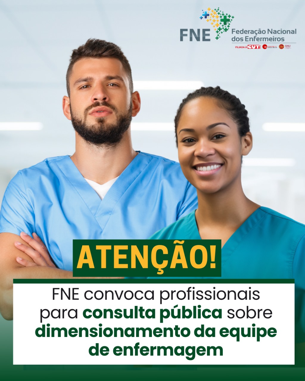 FNE convoca profissionais para consulta pública sobre dimensionamento da equipe de enfermagem
