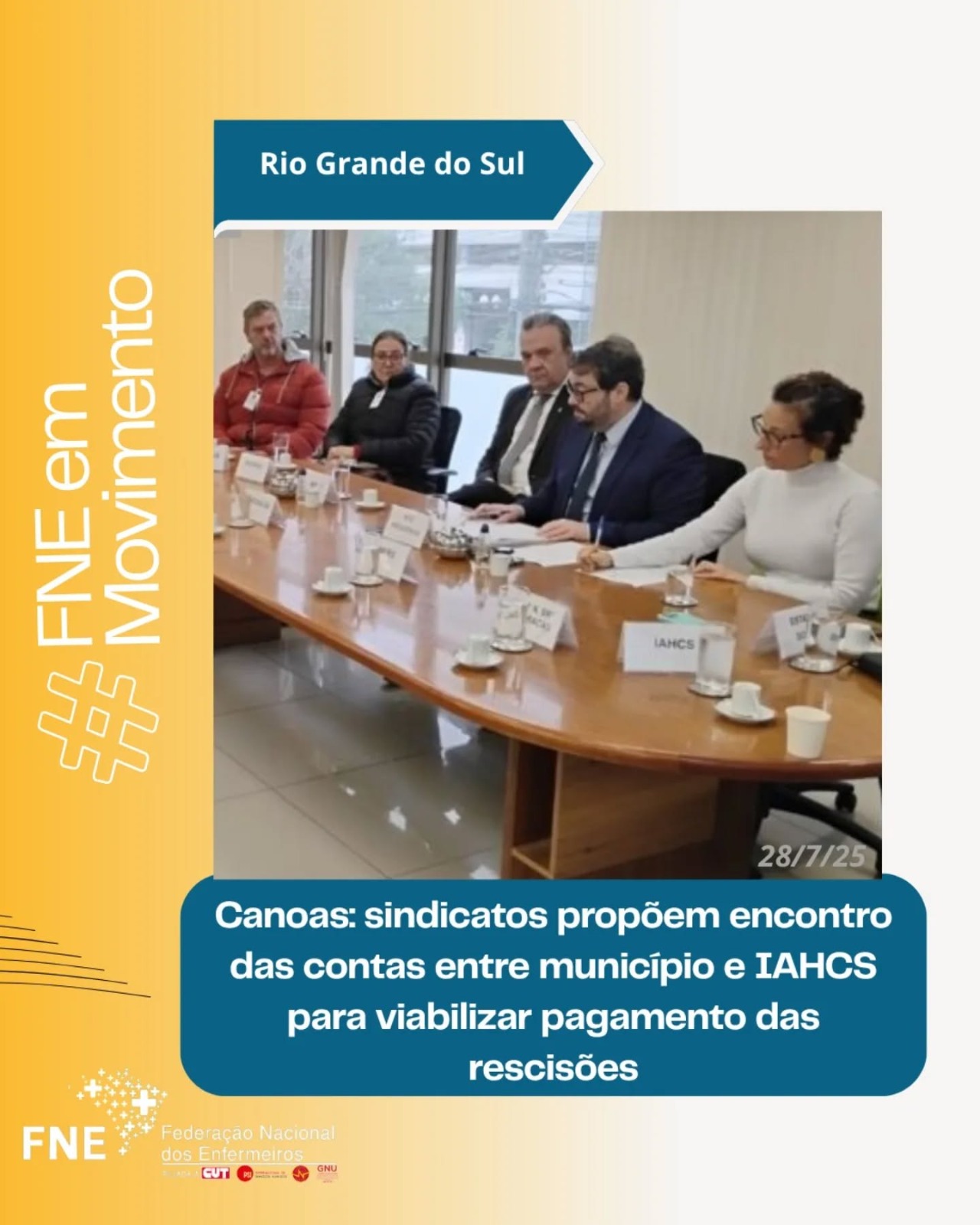 Canoas: sindicatos propõem encontro das contas entre município e IAHCS para viabilizar pagamento das rescisões