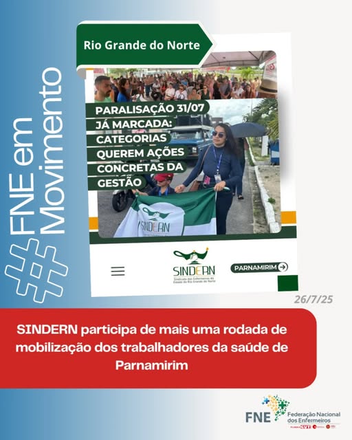 SINDERN participa de mais uma rodada de mobilização dos trabalhadores da saúde de Parnamirim