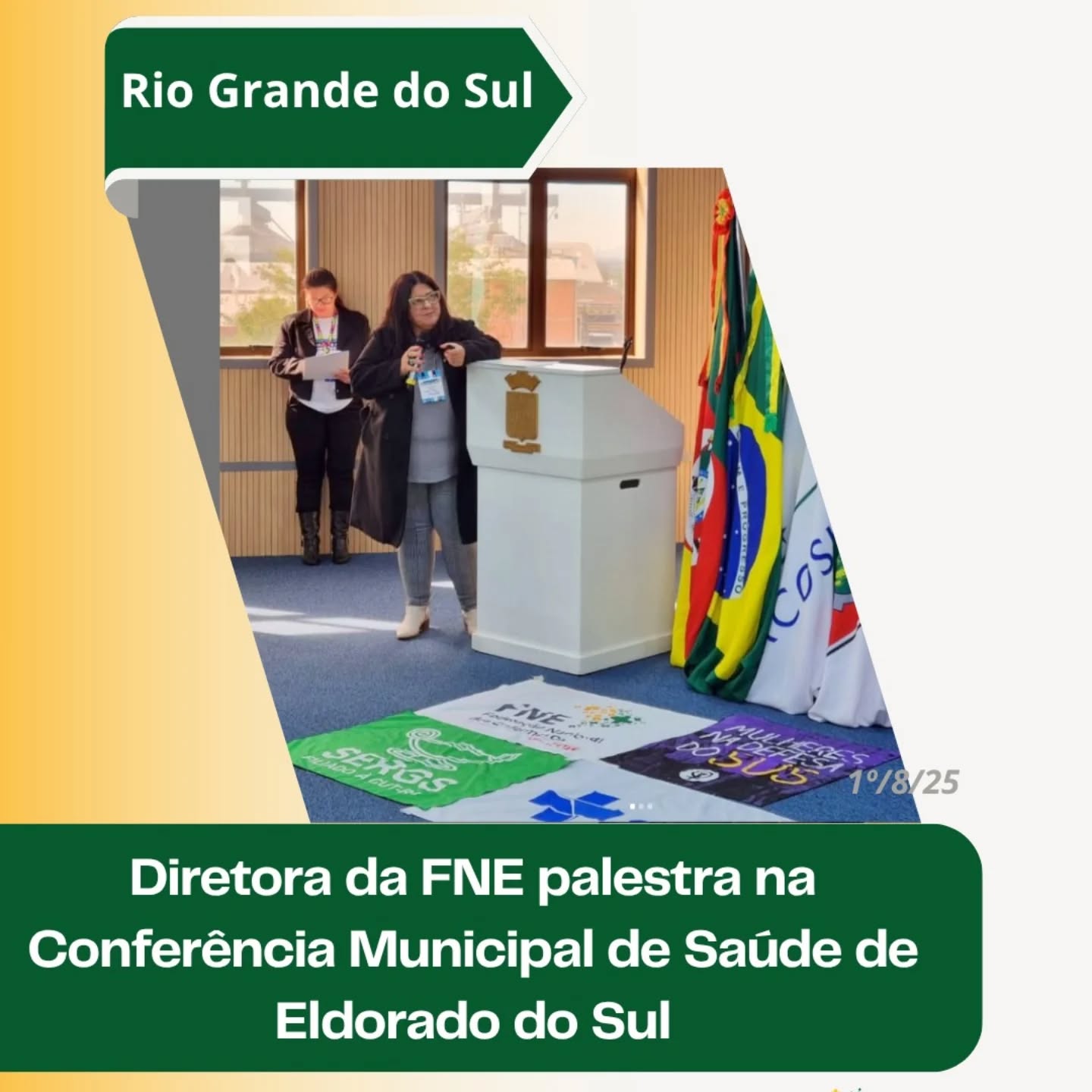 Diretora da FNE palestra na Conferência Municipal de Saúde de Eldorado do Sul