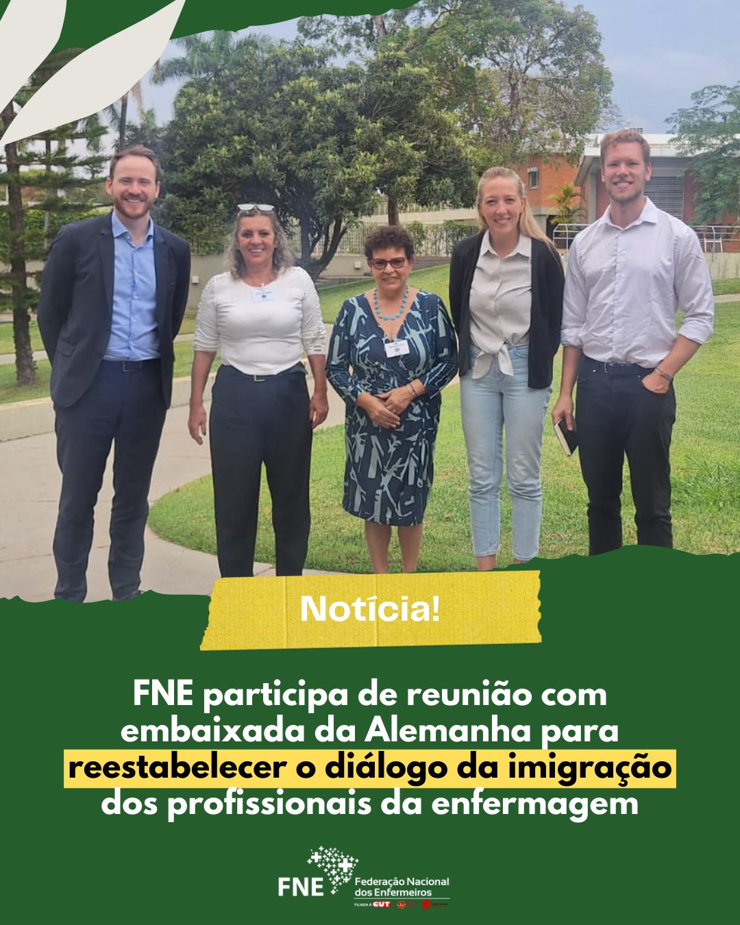 FNE participa de reunião com embaixada da Alemanha para reestabelecer o diálogo da imigração dos profissionais da enfermagem