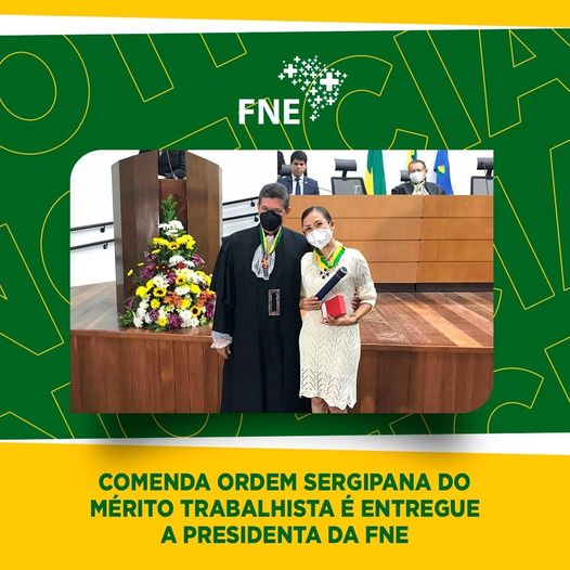 Comenda Ordem Sergipana do Mérito Trabalhista é entregue a presidenta da FNE
