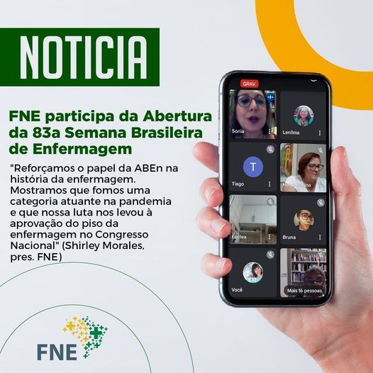 FNE participa da abertura da 83ª Semana Brasileira de Enfermagem