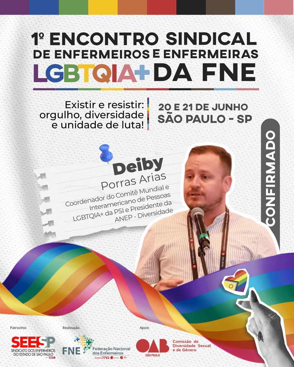 1º Encontro Sindical de Enfermeiros e Enfermeiras LGBTQIA+ da FNE