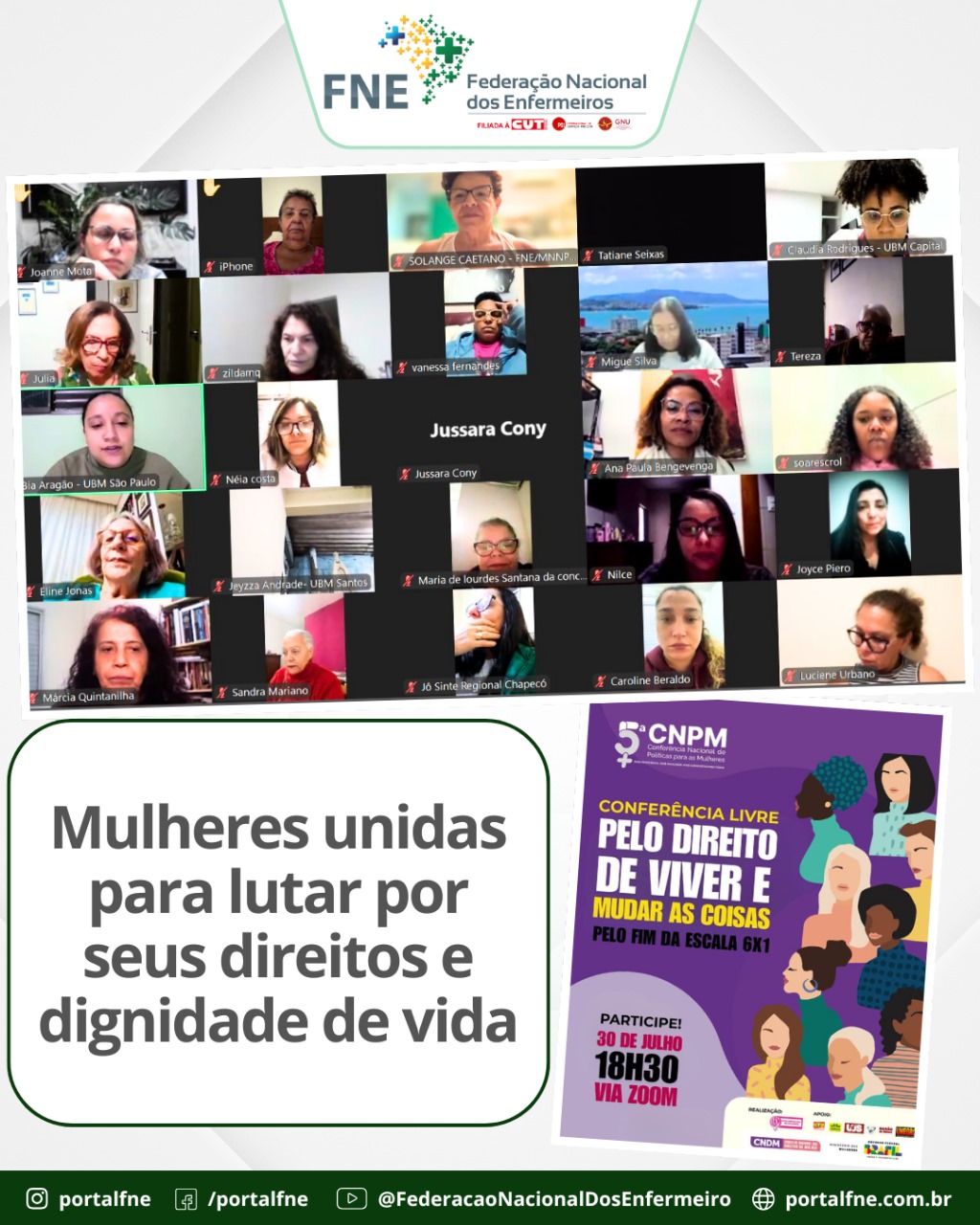 Mulheres unidas para lutar por seus direitos e dignidade de vida
