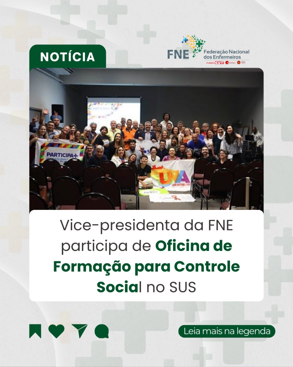 Vice-presidenta da FNE participa de Oficina de Formação para Controle Social no SUS