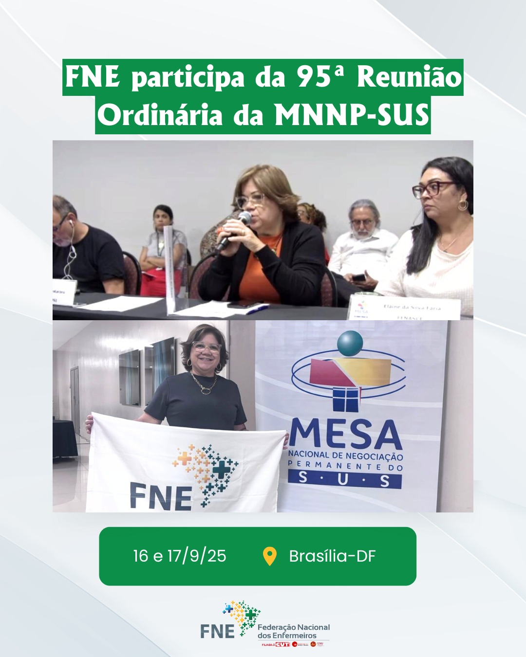 FNE participa da 95ª Reunião Ordinária da MNNP-SUS
