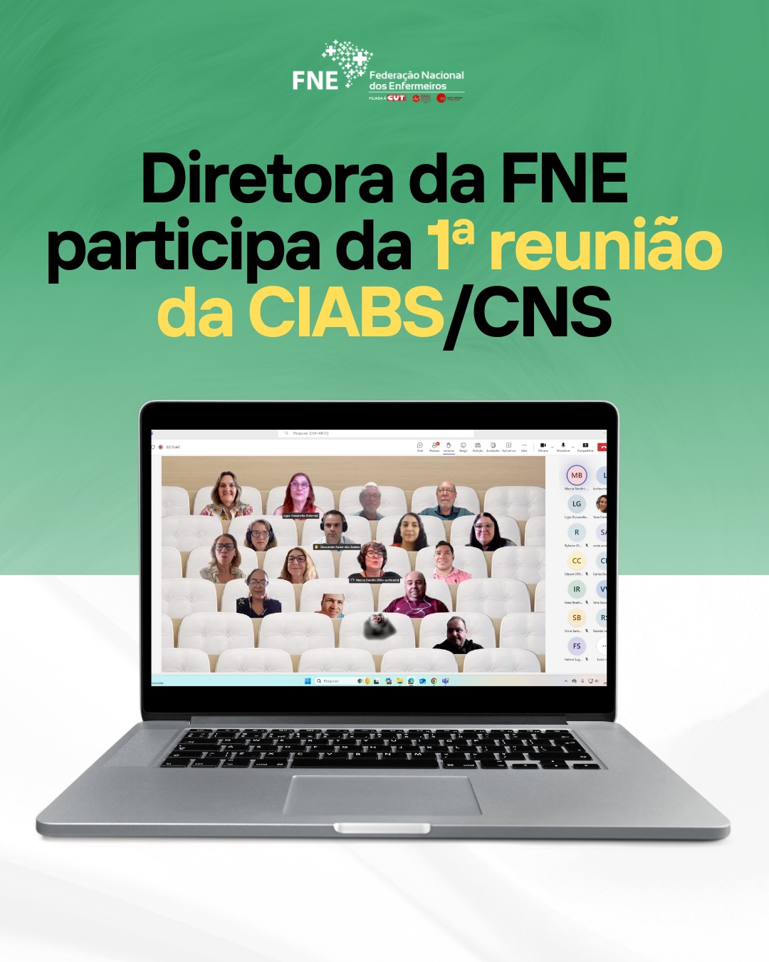 Diretora da FNE participa da 1ª reunião da CIABS/CNS