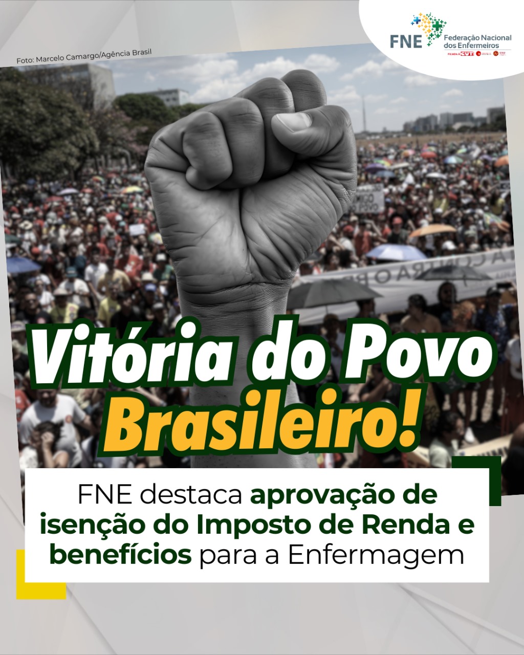 FNE destaca aprovação de isenção do Imposto de Renda e benefícios para a Enfermagem
