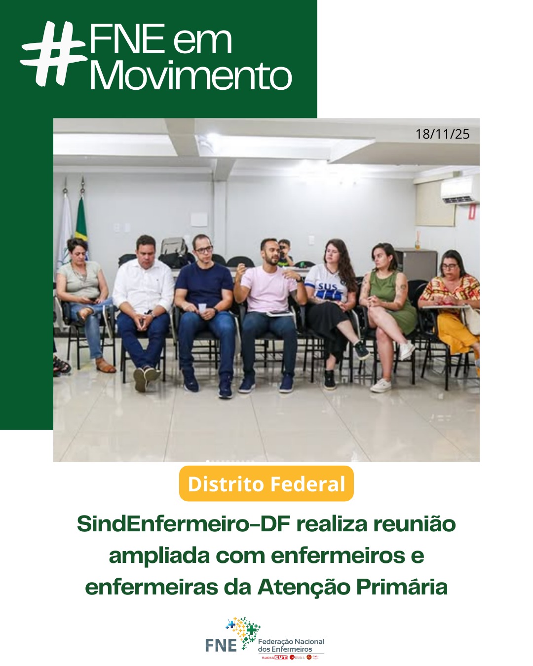 SindEnfermeiro-DF realiza reunião ampliada com enfermeiros e enfermeiras da Atenção Primária