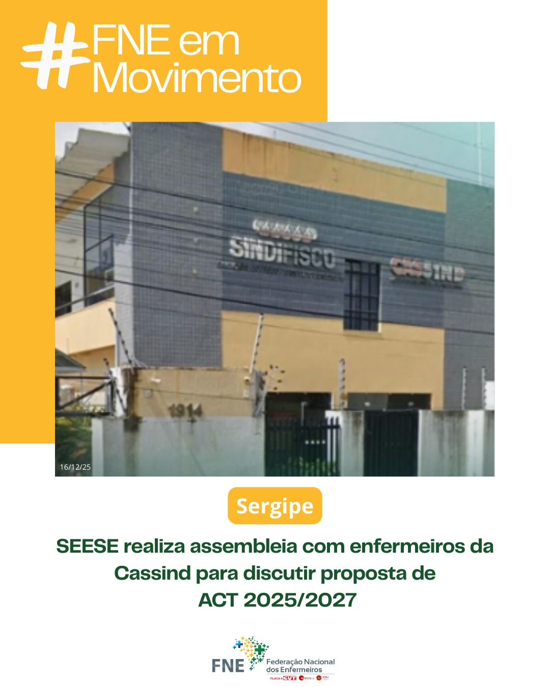 SEESE realiza assembleia com enfermeiros da Cassind para discutir proposta de ACT 2025/2027