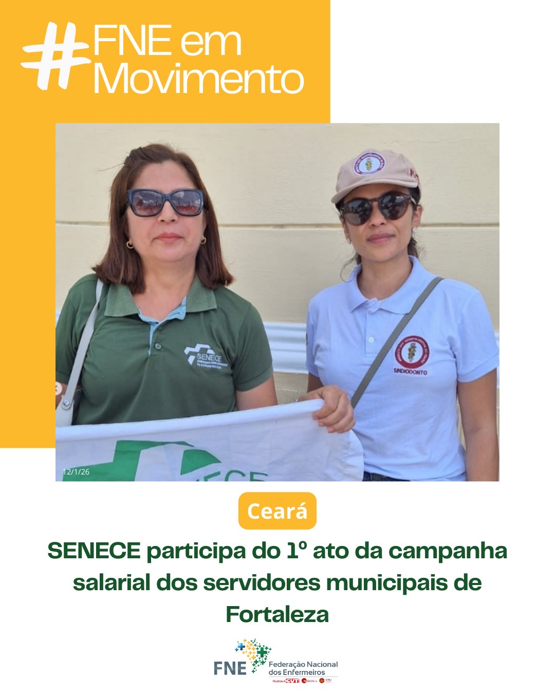 SENECE participa do 1º ato da campanha salarial dos servidores municipais de Fortaleza