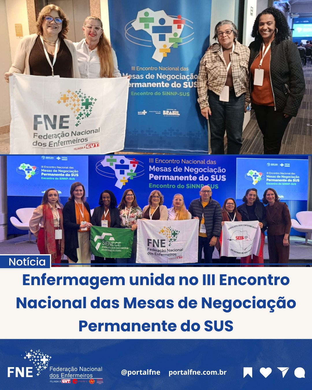 ENFERMAGEM UNIDA NO III ENCONTRO NACIONAL DAS MESAS DE NEGOCIAÇÃO PERMANENTE DO SUS!