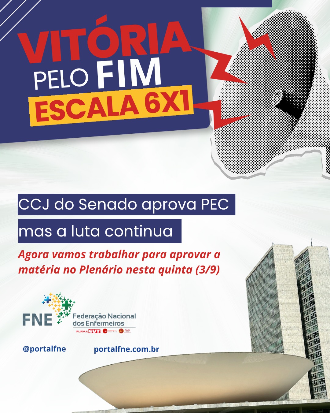VITÓRIA DA CLASSE TRABALHADORA! PEC do fim da Escala 6/1 passa pela CCJ no Senado